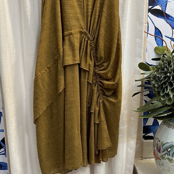 Women's Zara Ruffled Layered Fully Lined Spaghetti Strap Midi Dress Size Small - Picture 3 of 7